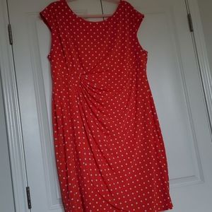 Orange polka-dot dress